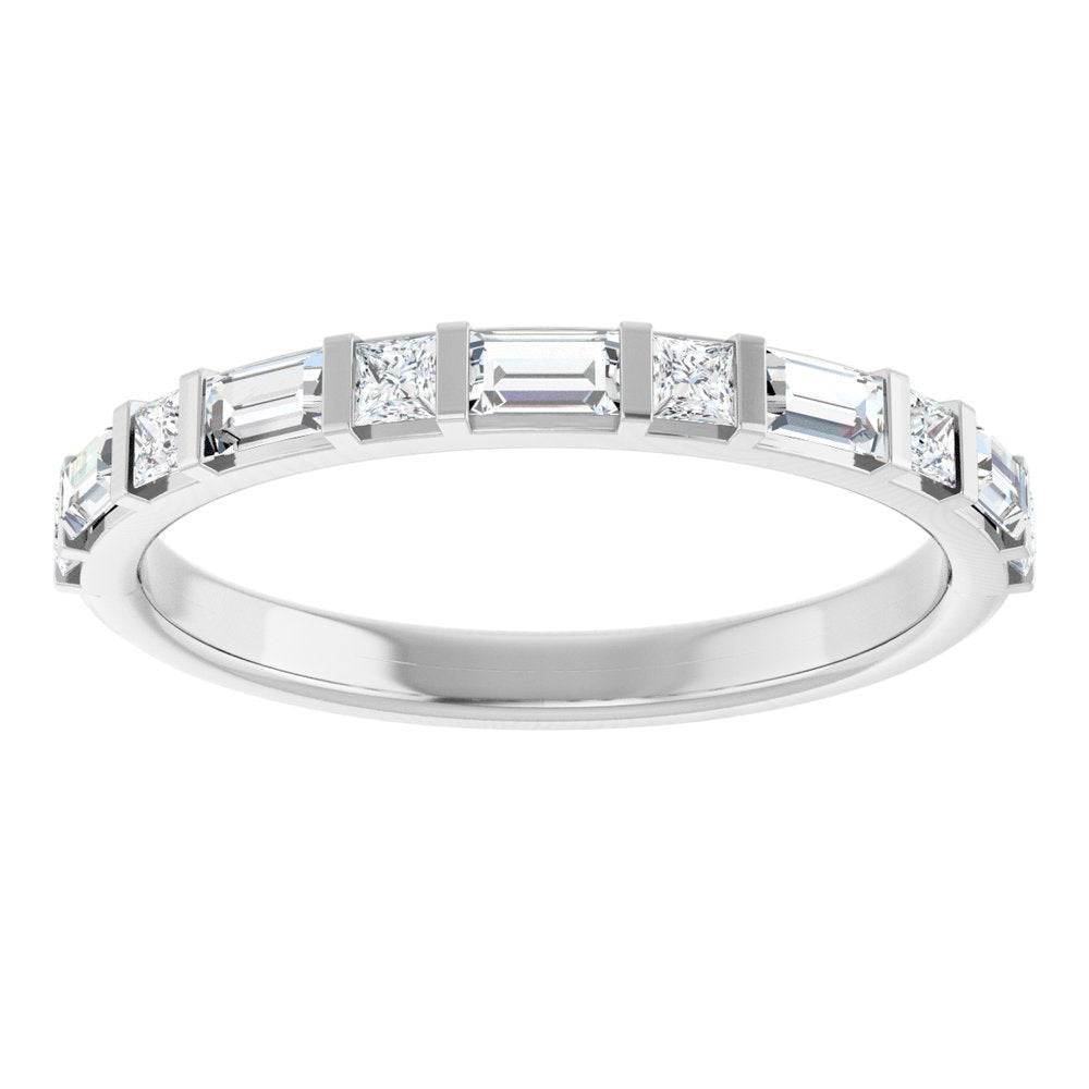 14K White 1/2 CTW Lab-Grown Diamond Anniversary Band