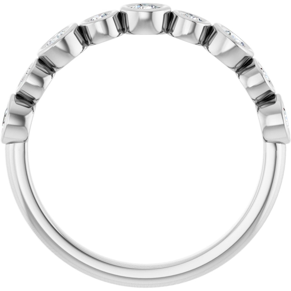 14K White 1/2 CTW Lab-Grown Diamond Anniversary Band