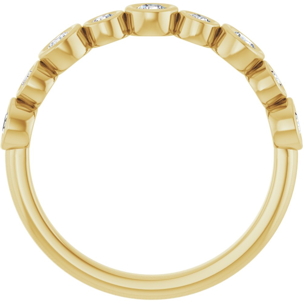 14K Yellow 3/8 CTW Lab-Grown Diamond Anniversary Band