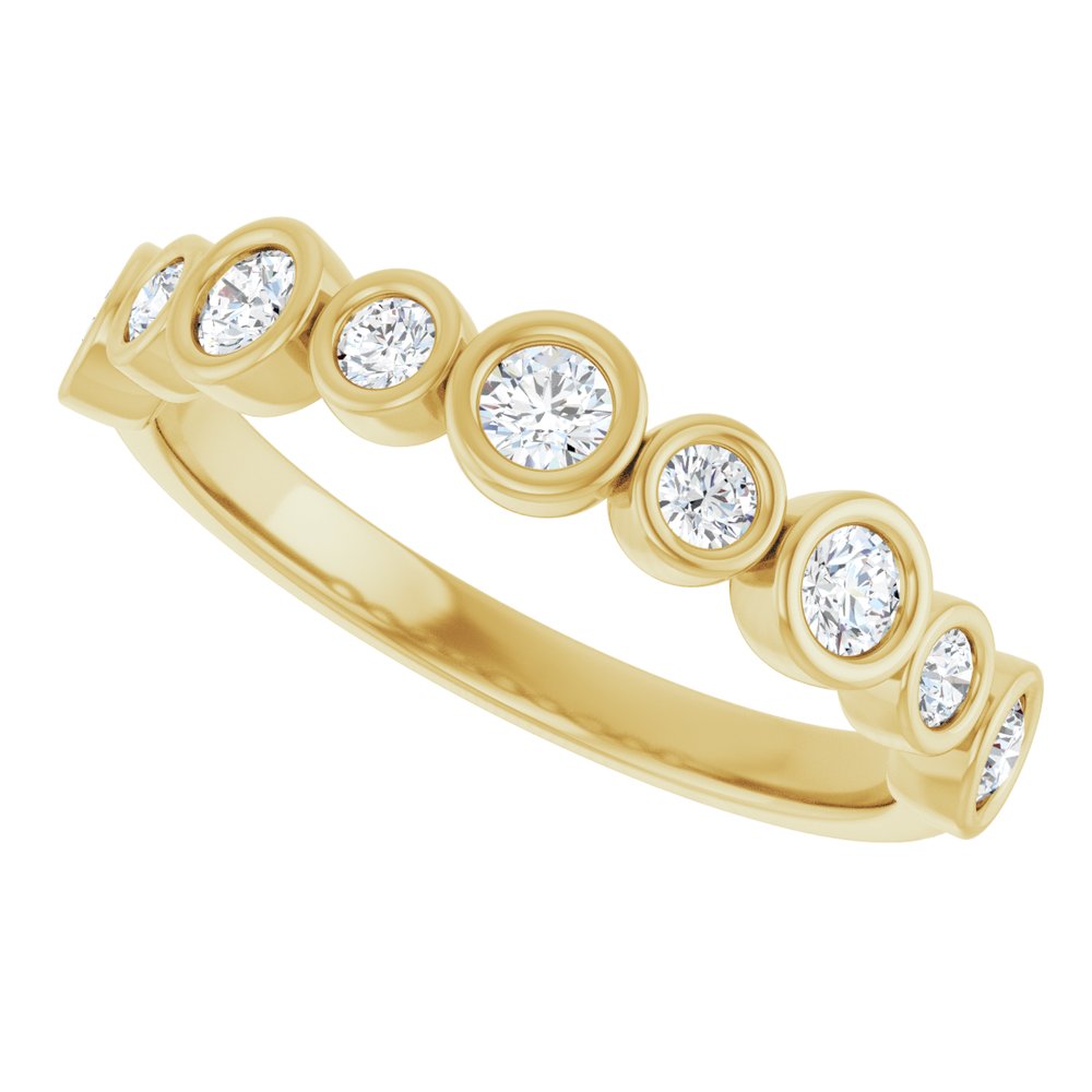 14K Yellow 3/8 CTW Lab-Grown Diamond Anniversary Band