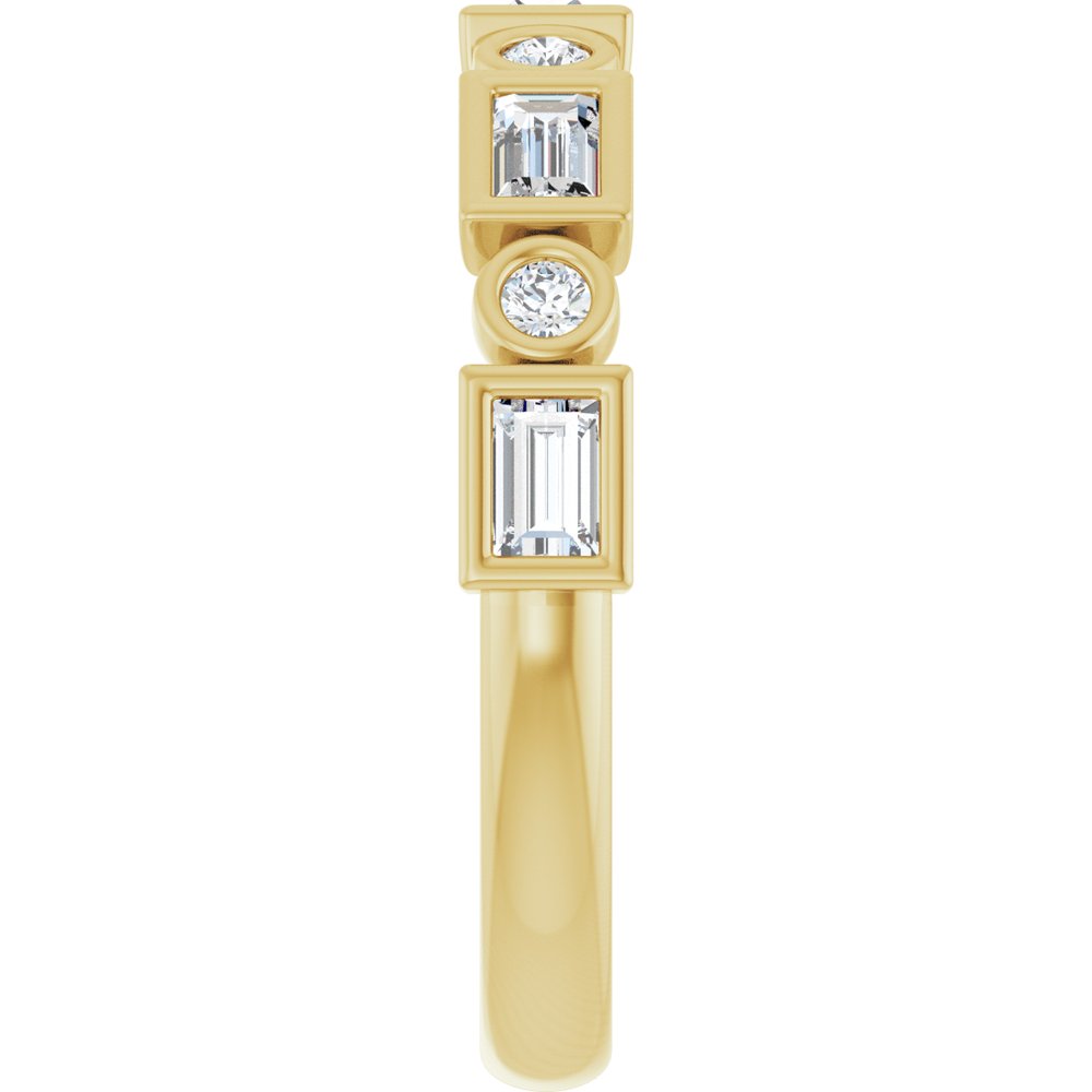 14K Yellow 1/2 CTW Natural Diamond Anniversary Band
