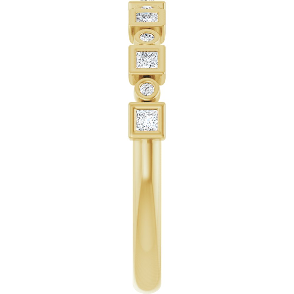 14K Yellow 1/5 CTW Natural Diamond Anniversary Band