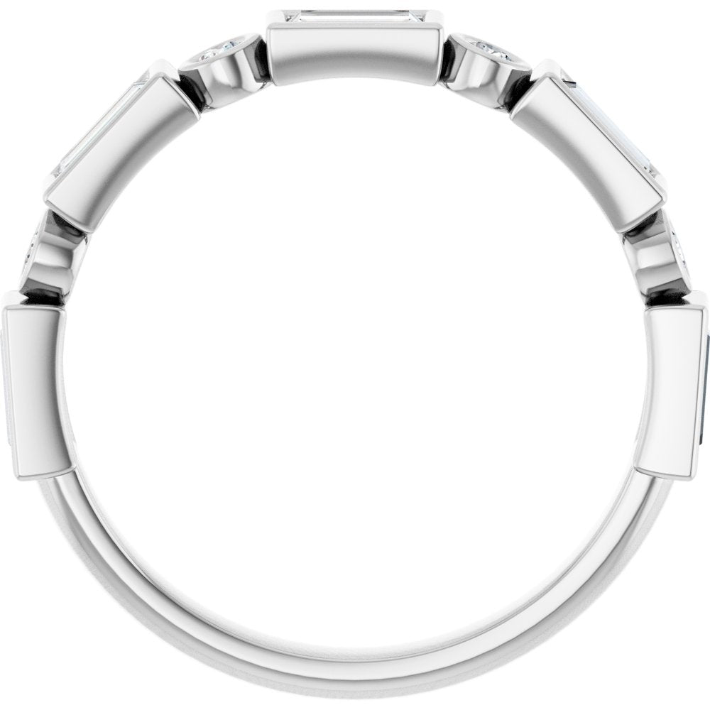 14K White 3/4 CTW Natural Diamond Anniversary Band