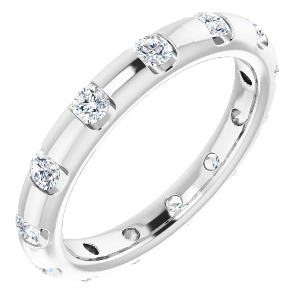 14K White 1/2 CTW Diamond Eternity Band