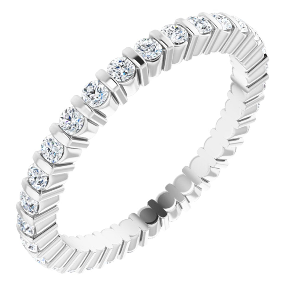 14K White 1/2 CTW Diamond Eternity Band