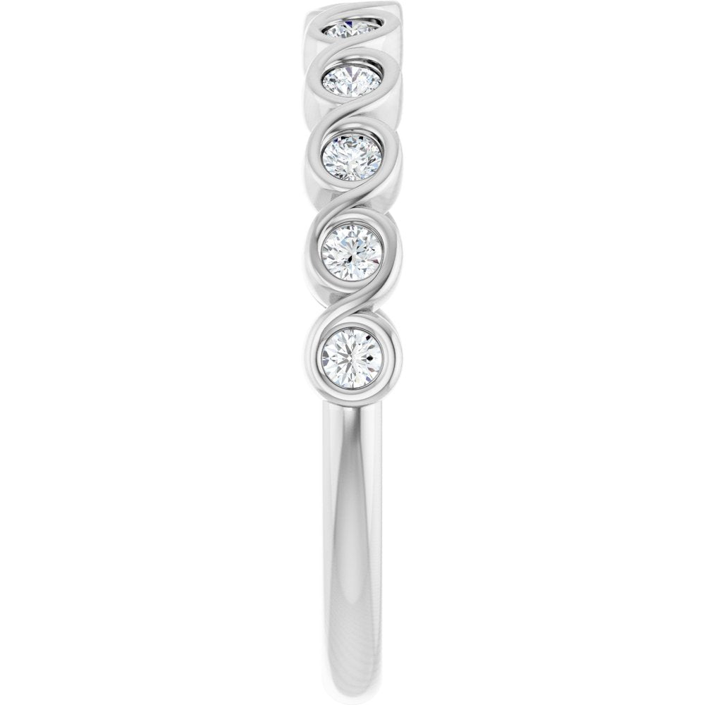 14K White 1/5 CTW Natural Diamond Anniversary Band