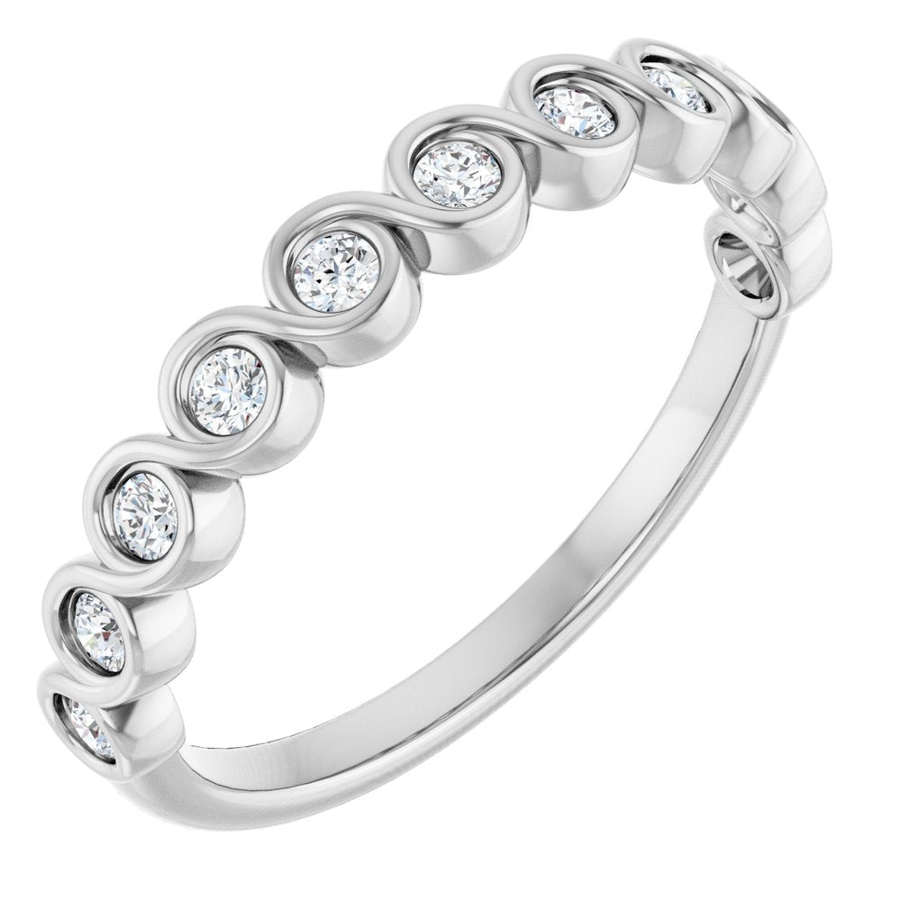 14K White 1/5 CTW Natural Diamond Anniversary Band