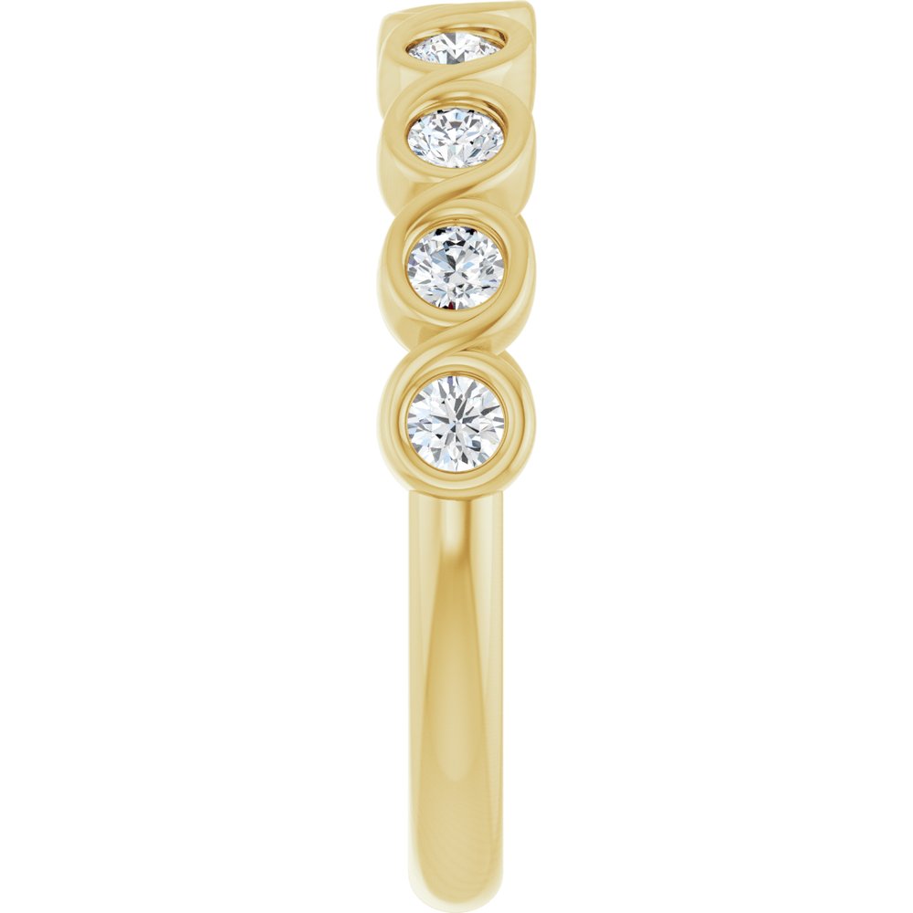 14K Yellow 1/2 CTW Natural Diamond Anniversary Band