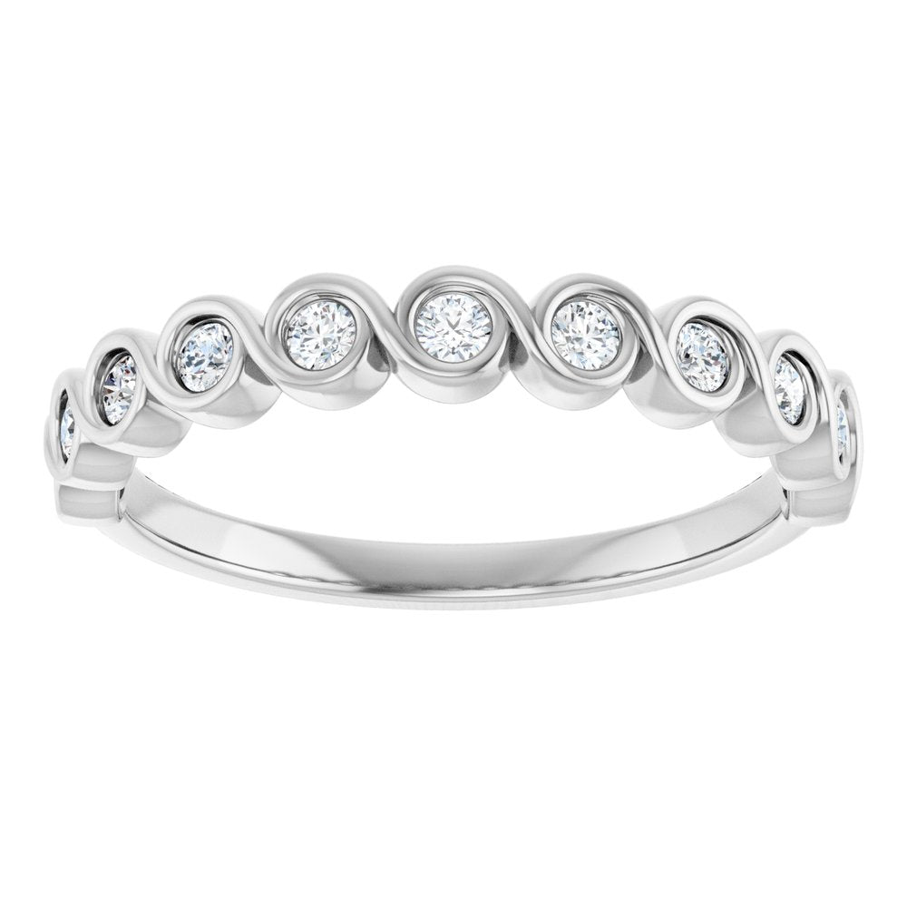 14K White 1/5 CTW Natural Diamond Anniversary Band