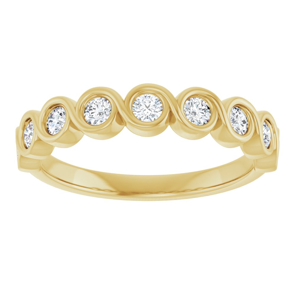 14K Yellow 1/2 CTW Natural Diamond Anniversary Band