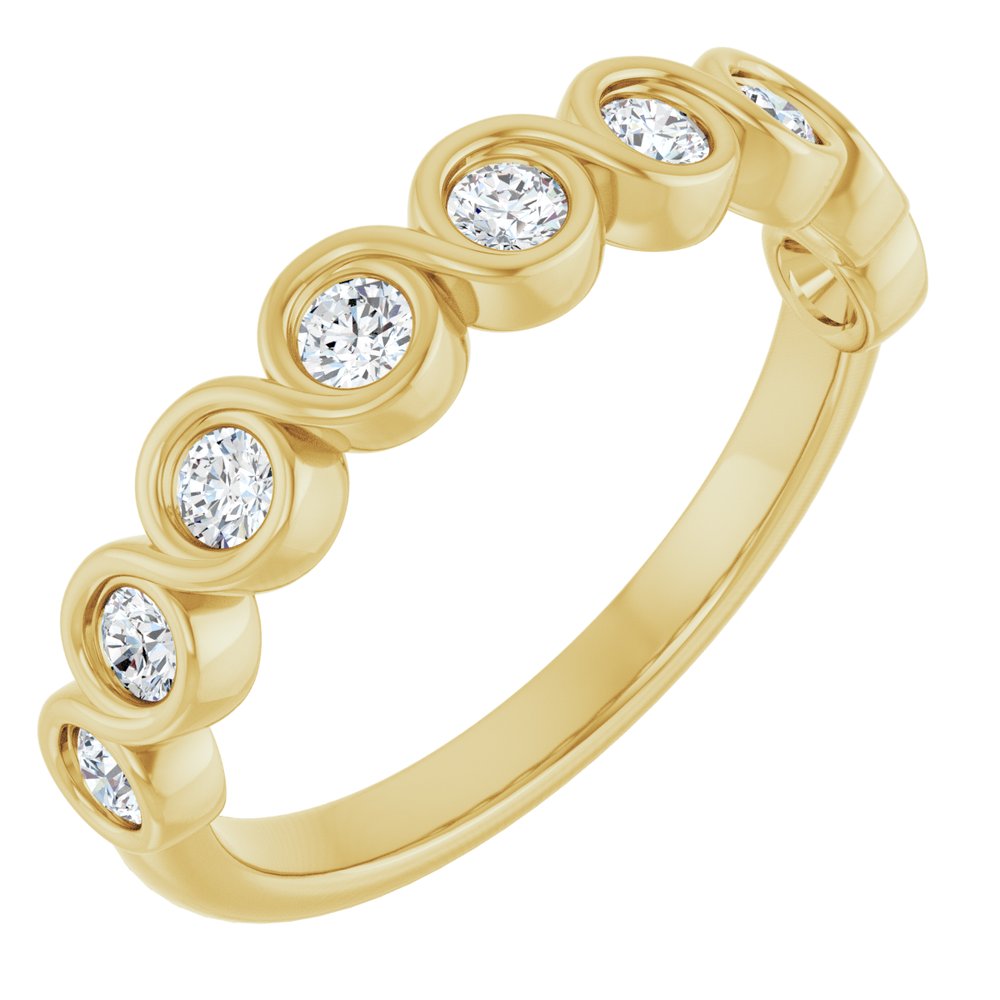 14K Yellow 1/2 CTW Natural Diamond Anniversary Band