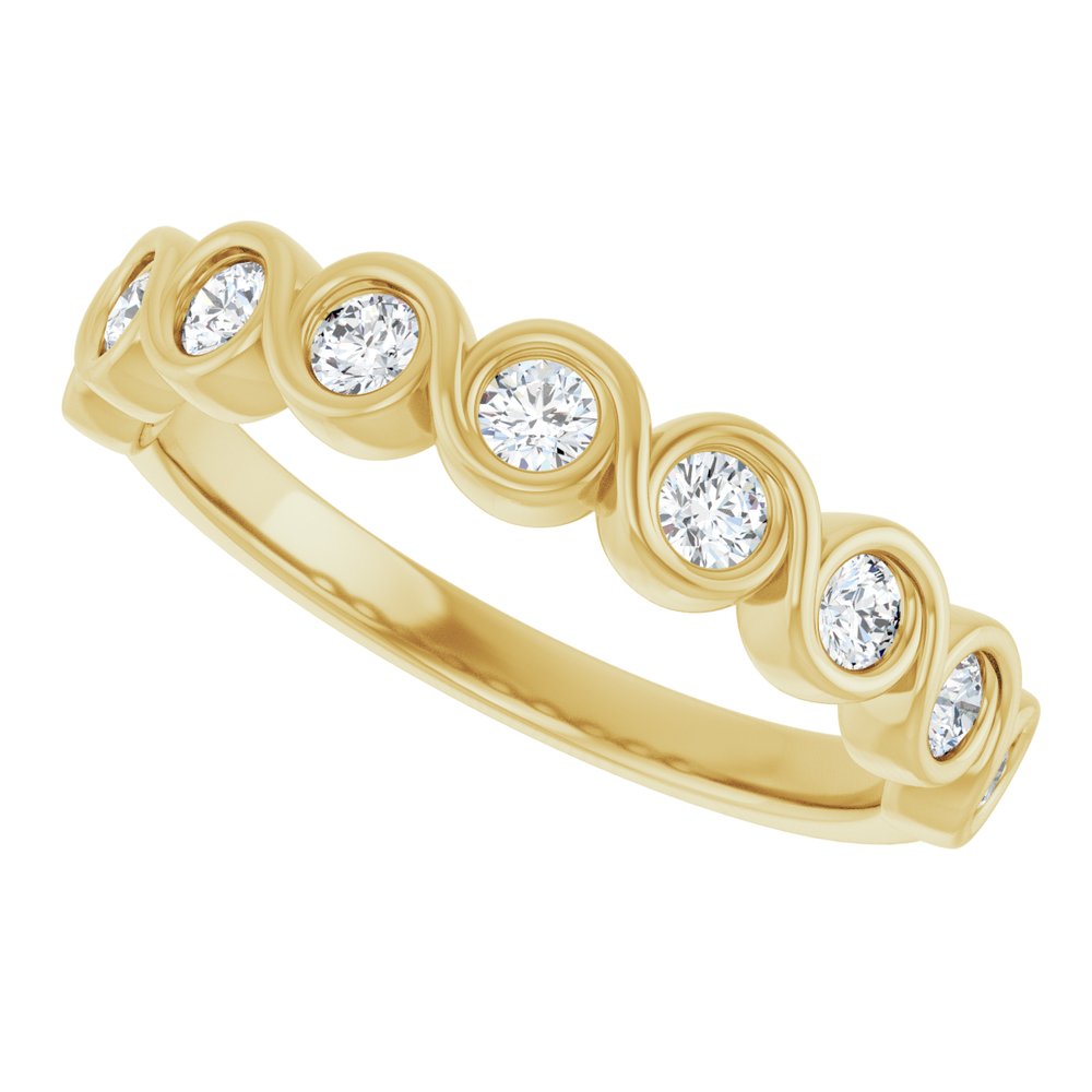 14K Yellow 1/2 CTW Natural Diamond Anniversary Band