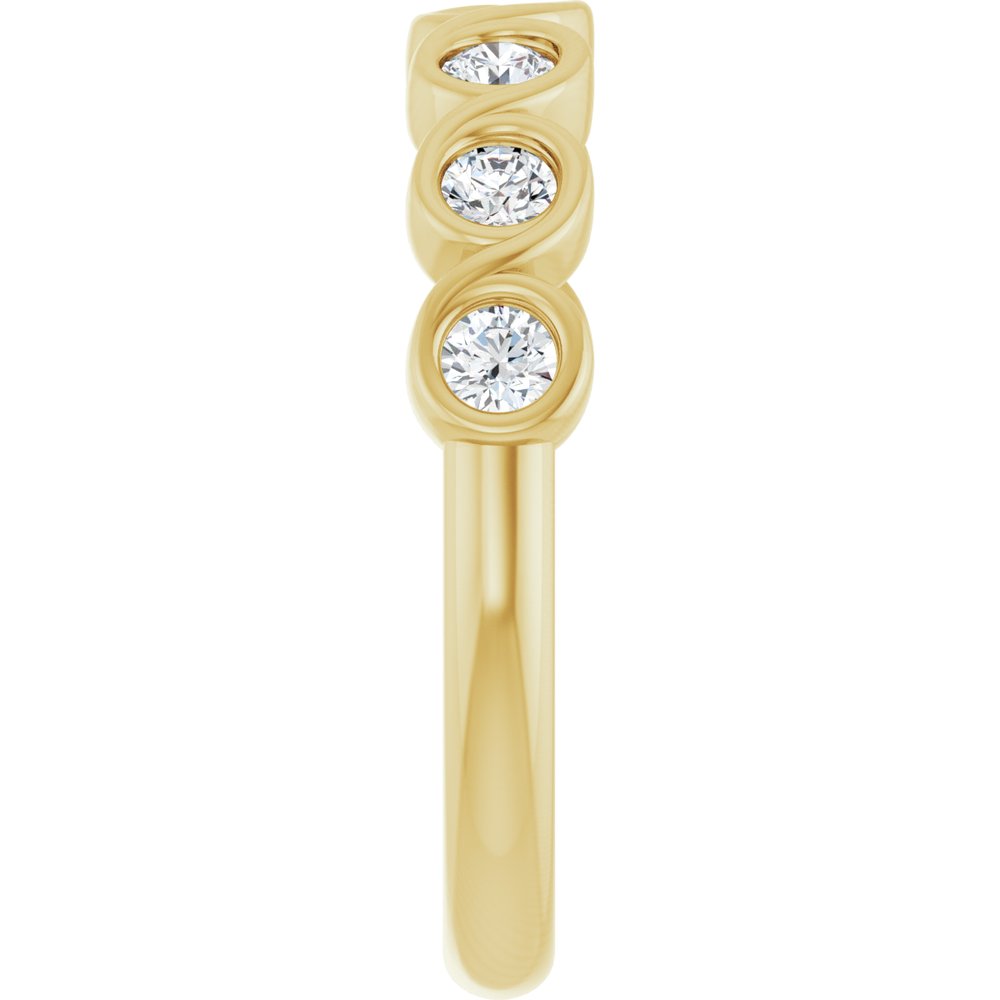14K Yellow 3/8 CTW Natural Diamond Anniversary Band