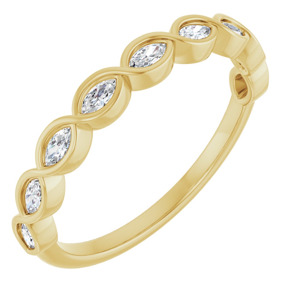 14K Yellow 1/4 CTW Natural Diamond Anniversary Band
