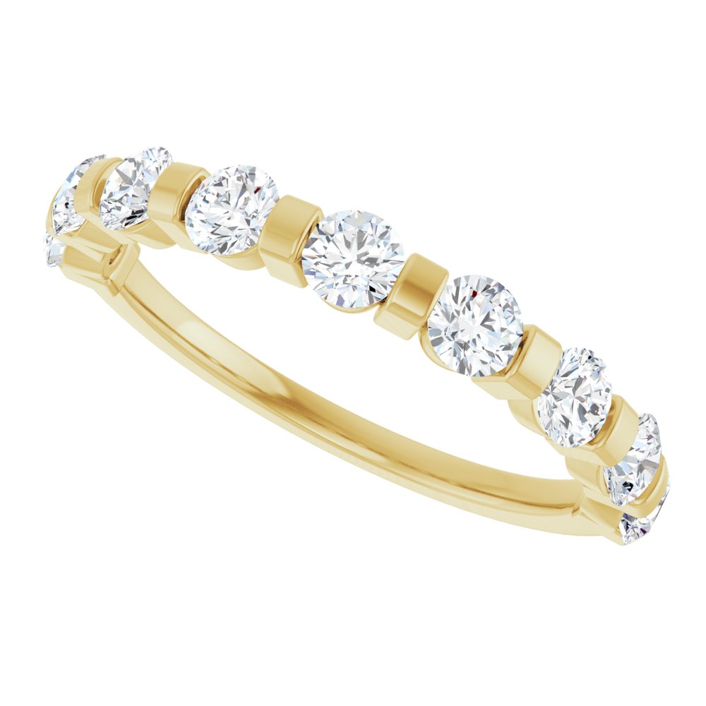 14K Yellow Gold 3/4 CTW Lab-Grown Diamond Anniversary Band
