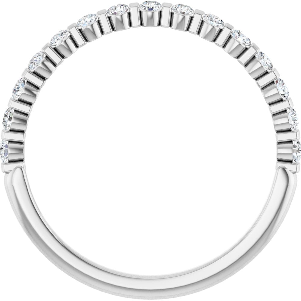 14K White Gold 1/4 CTW Natual Diamond Anniversary Band