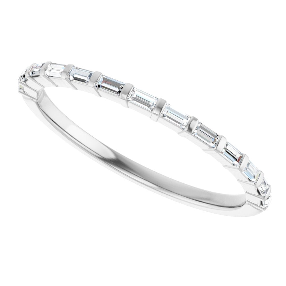 14K White Gold 1/5 CTW Natural Diamond Anniversary Band