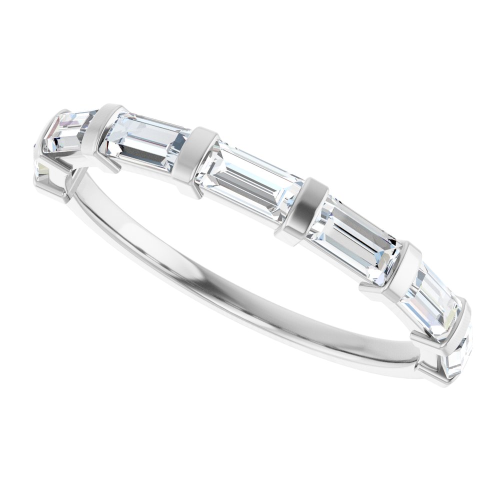 14K White Gold 3/4 CTW Natural Diamond Anniversary Band