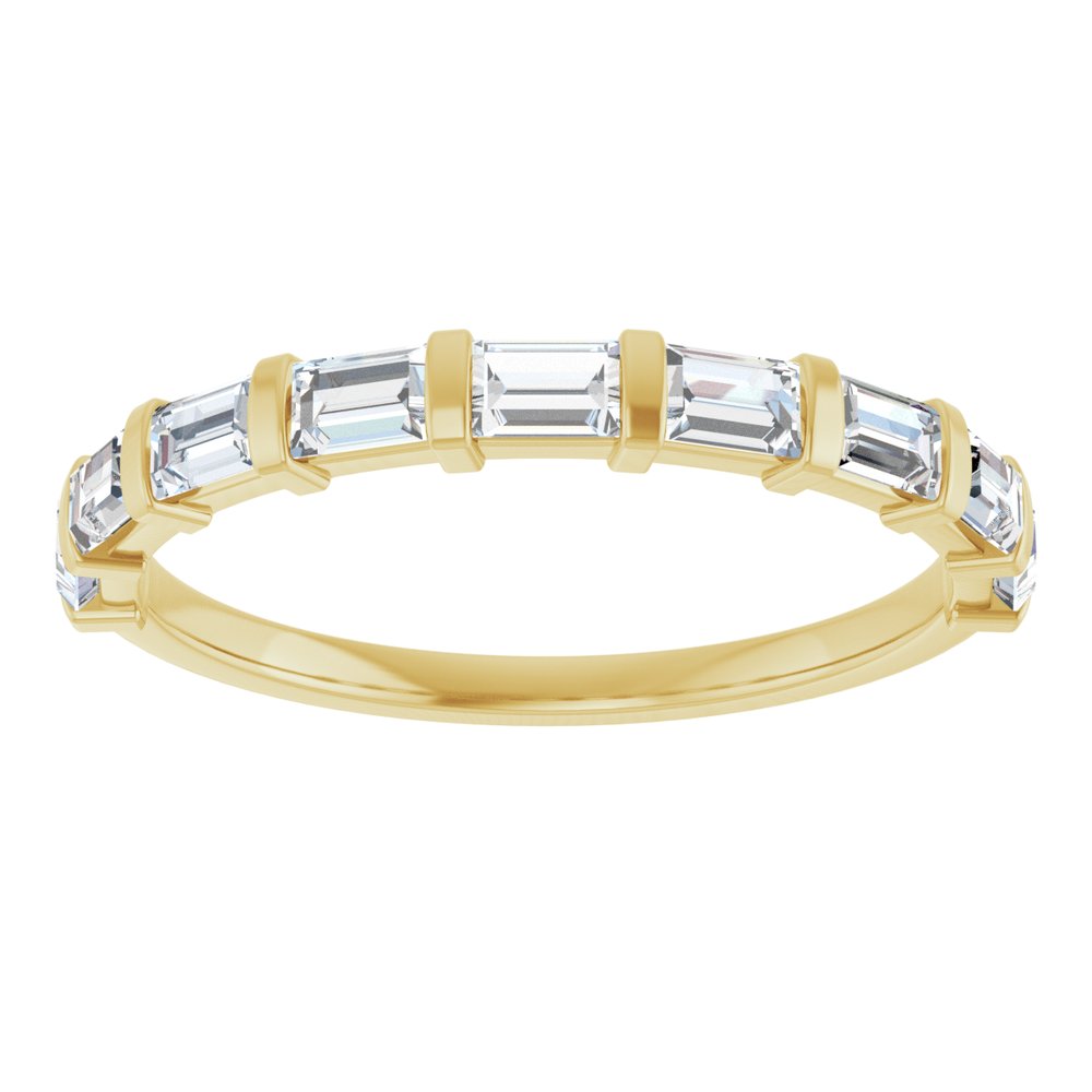14K Yellow 5/8 CTW Natural Diamond Anniversary Band