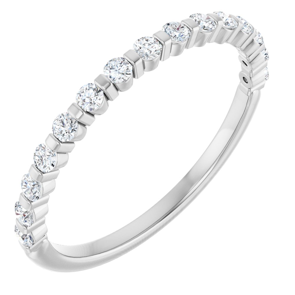 14K White Gold 1/4 CTW Natual Diamond Anniversary Band