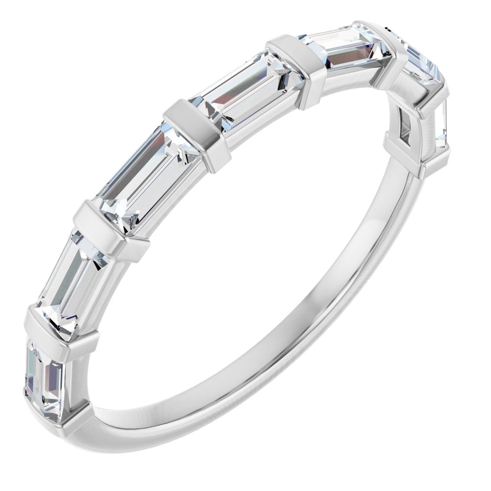 14K White Gold 3/4 CTW Natural Diamond Anniversary Band