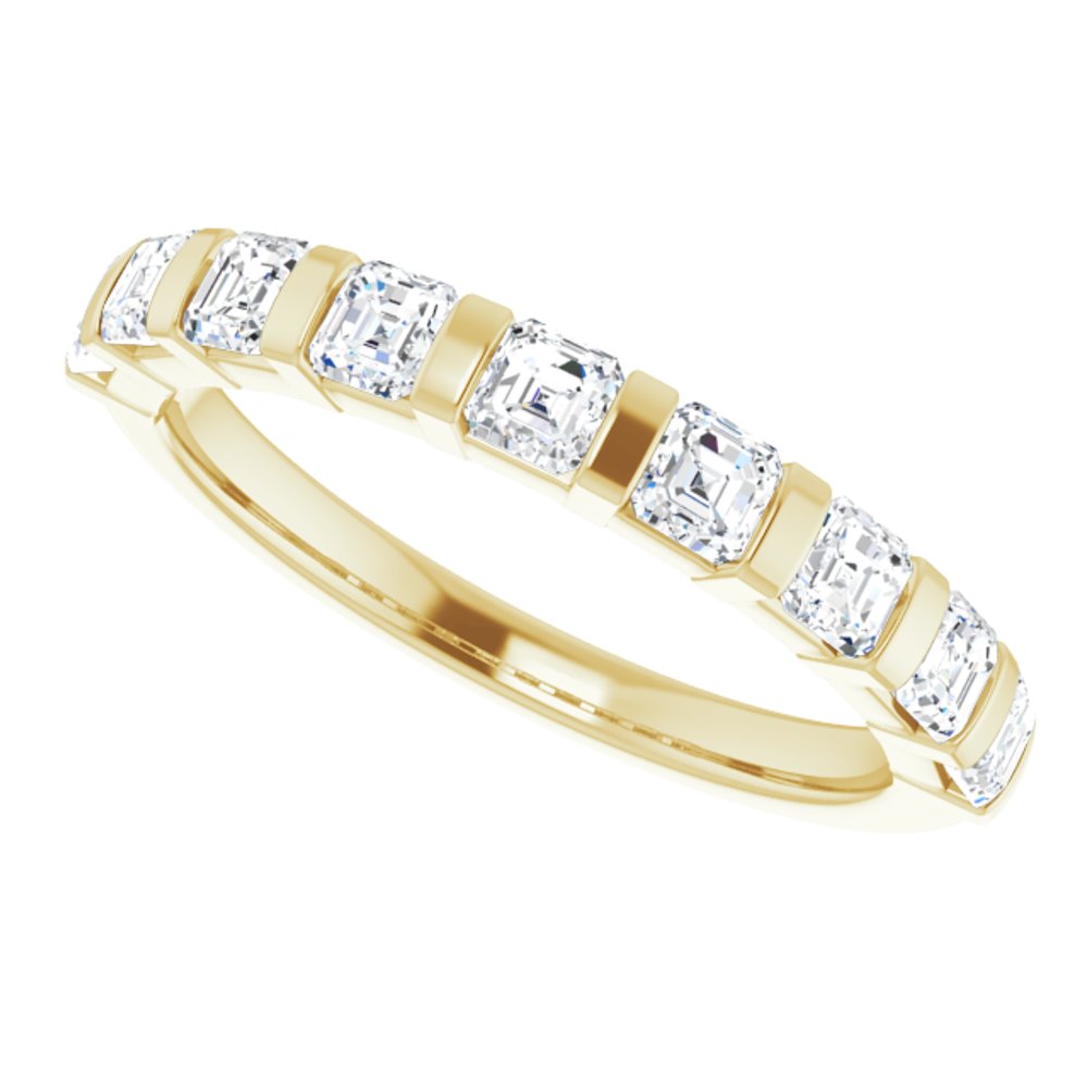 14K Yellow Gold 9/10 CTW Natural Diamond Anniversary Band