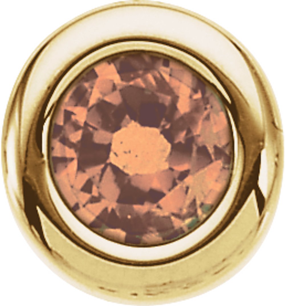 14K Yellow Gold 4 mm Imitation Citrine Pendant