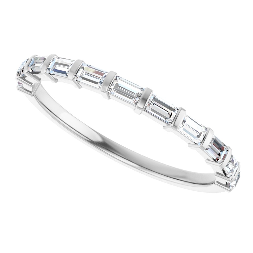 14K White Gold 1/5 CTW Natural Diamond Anniversary Band