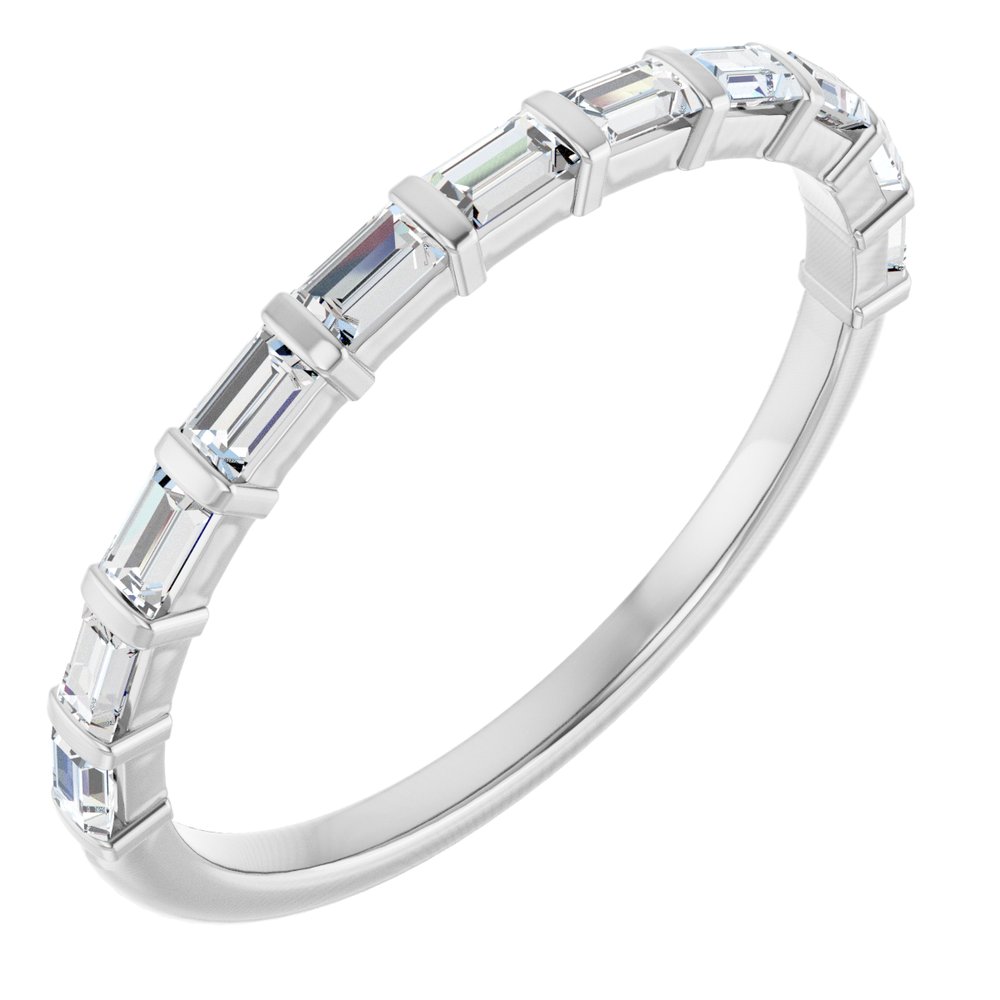14K White Gold 1/5 CTW Natural Diamond Anniversary Band