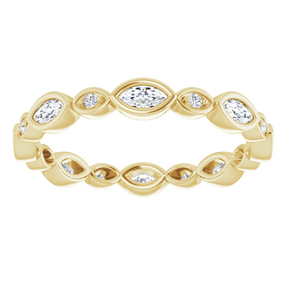 14K Yellow 3/8 CTW Natural Diamond Eternity Band