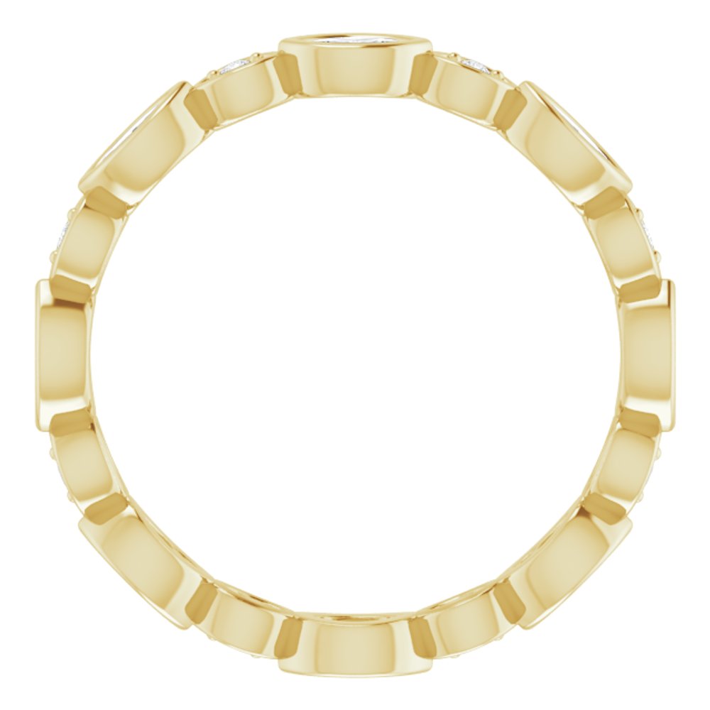 14K Yellow 3/8 CTW Natural Diamond Eternity Band