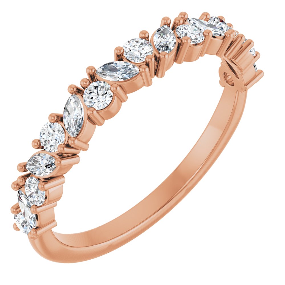 14K Rose Gold 1/2 CTW Lab-Grown Diamond Anniversary Band