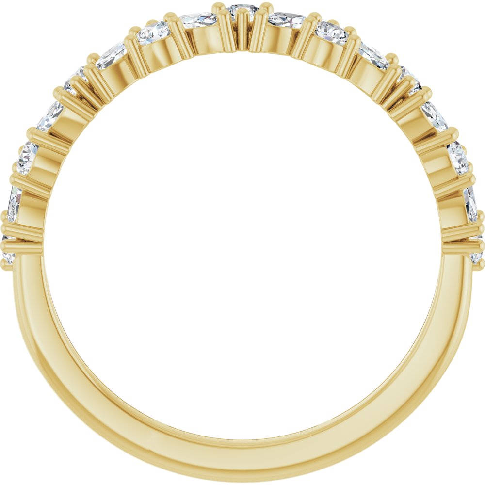 14K Yellow Gold 1/2 CTW Lab-Grown Diamond Anniversary Band