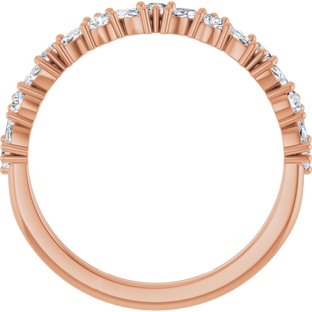 14K Rose Gold 1/2 CTW Lab-Grown Diamond Anniversary Band