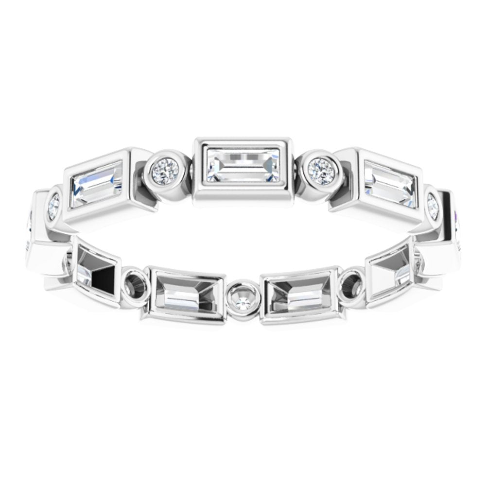 Platinum 3/8 CTW Natural Diamond Eternity Band Size 6