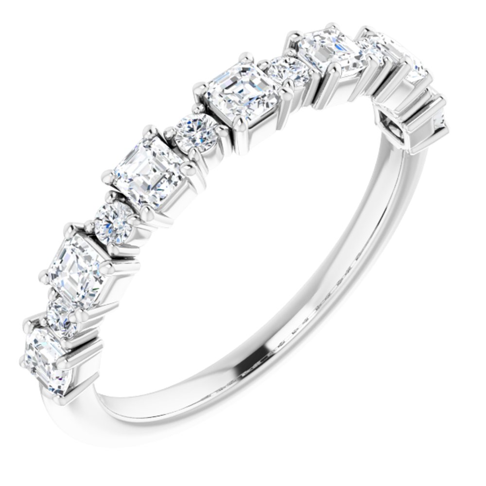 14K White Gold 3/4 CTW Natural Diamond Anniversary Band