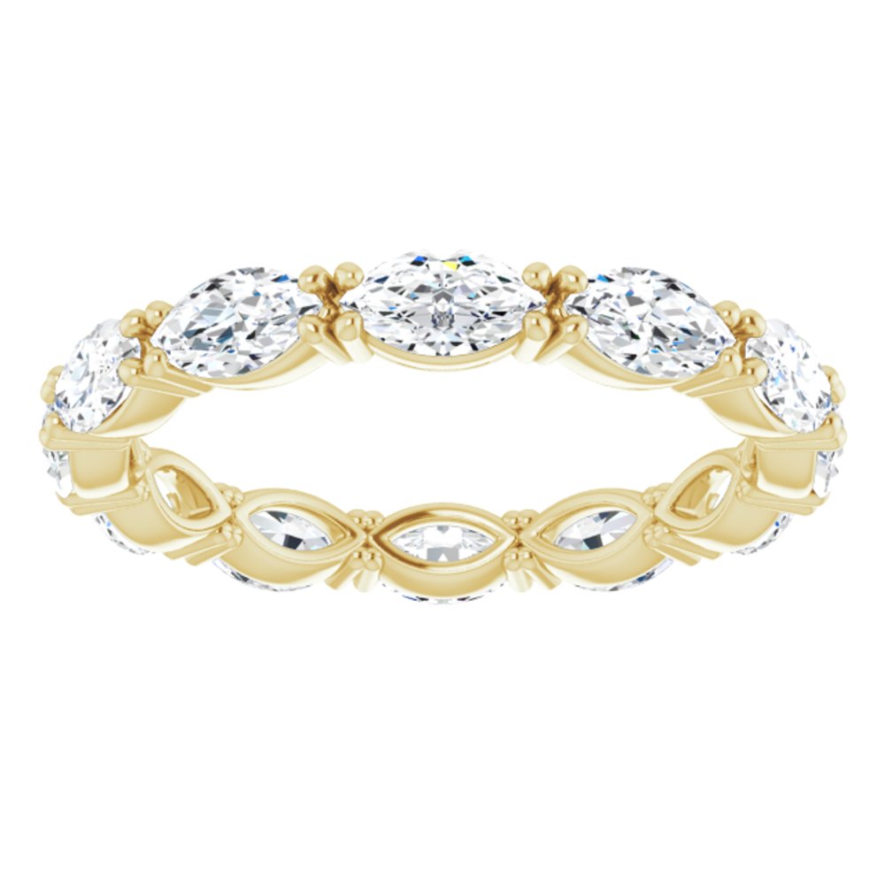 14K Yellow Gold 1 1/3 CTW Lab-Grown Diamond Eternity Band Size 4