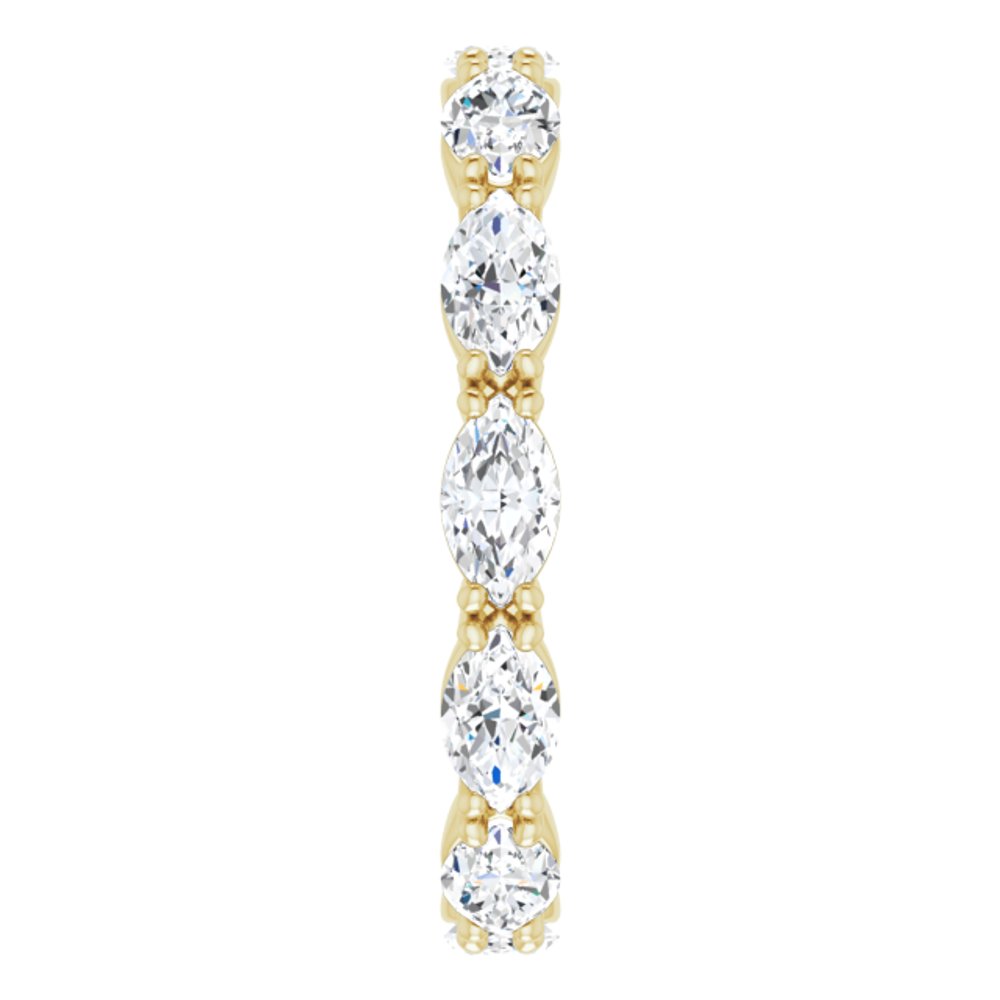 14K Yellow Gold 1 1/3 CTW Lab-Grown Diamond Eternity Band Size 4