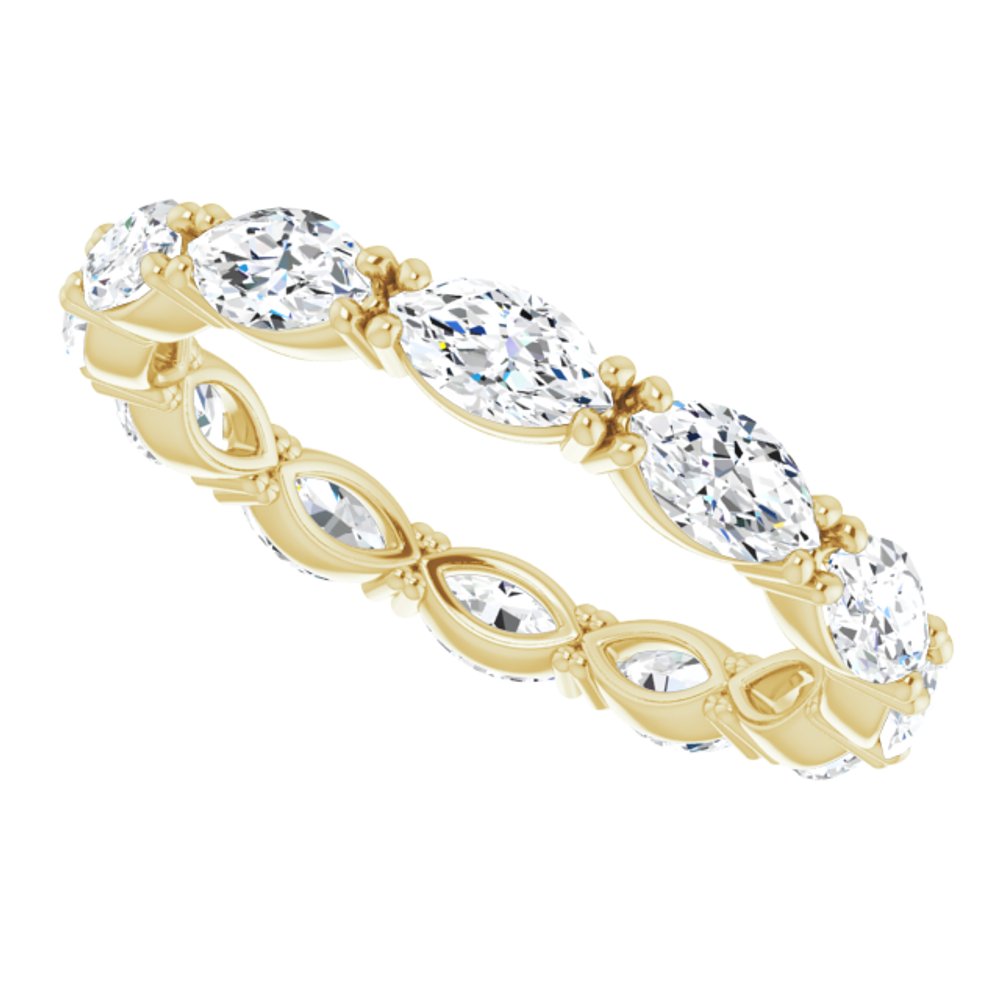 14K Yellow Gold 1 1/3 CTW Lab-Grown Diamond Eternity Band Size 4