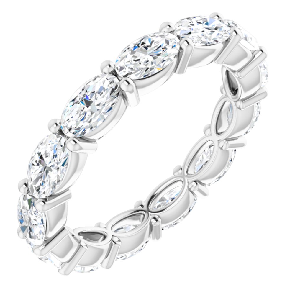 14K White Gold 3 CTW Natural Diamond Eternity Band