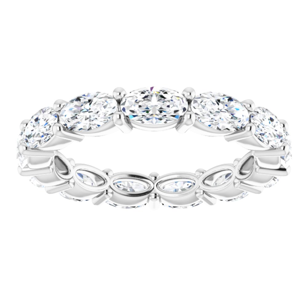 14K White Gold 3 CTW Natural Diamond Eternity Band
