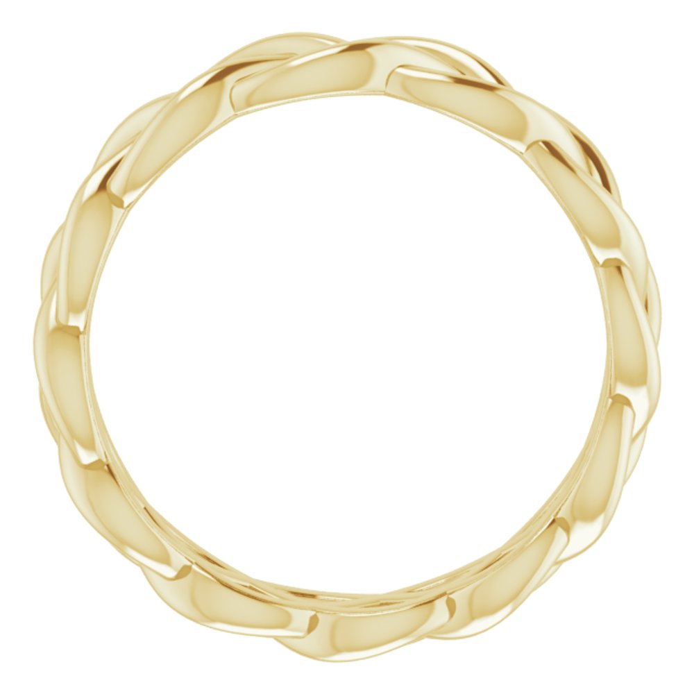 14K Yellow Gold 4.3 mm Woven-Design Band Size 4.5