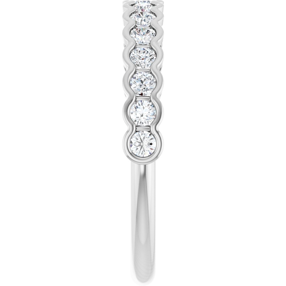 14K White 1/2 CTW Lab-Grown Diamond Anniversary Band