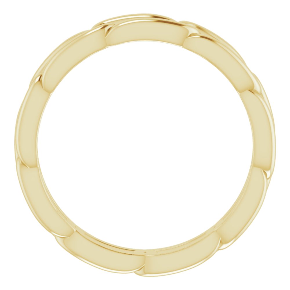14K Yellow Gold 3 mm Chain Link Band Size 5