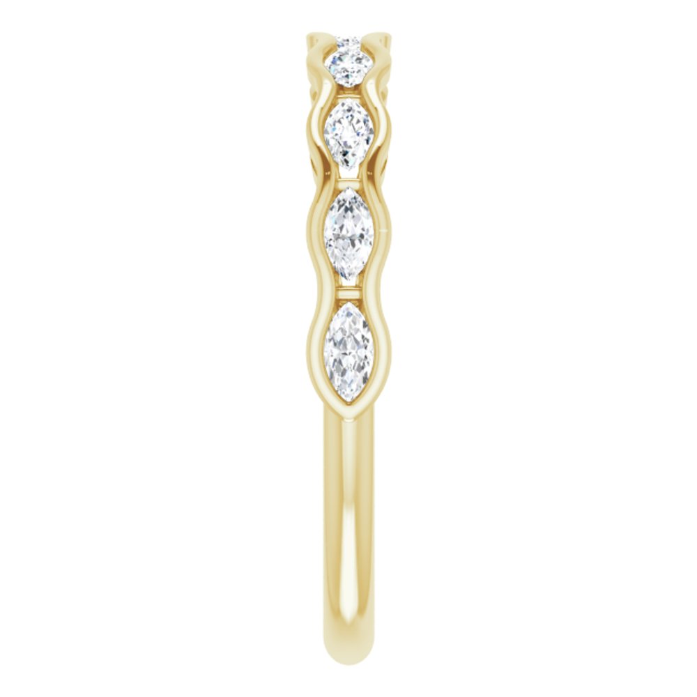 14K Yellow 3/8 CTW Natural Diamond Anniversary Band
