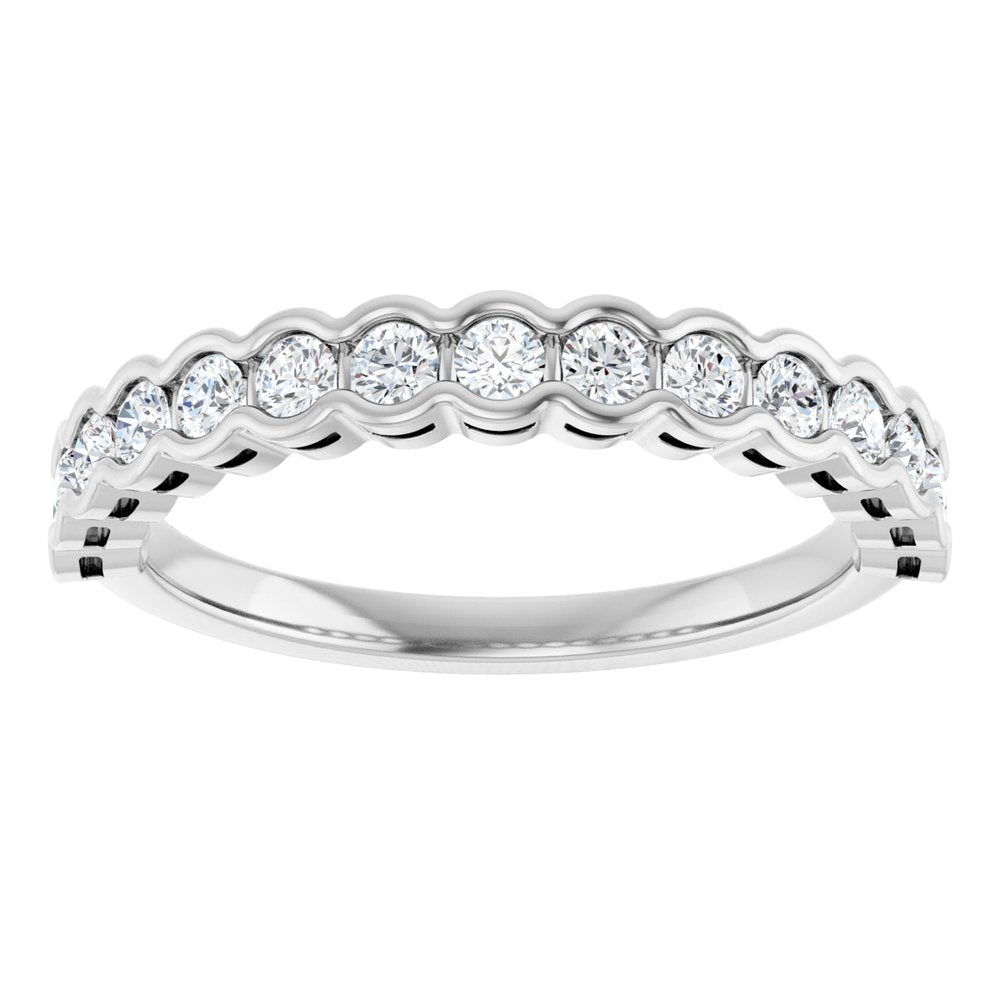 14K White 1/2 CTW Lab-Grown Diamond Anniversary Band