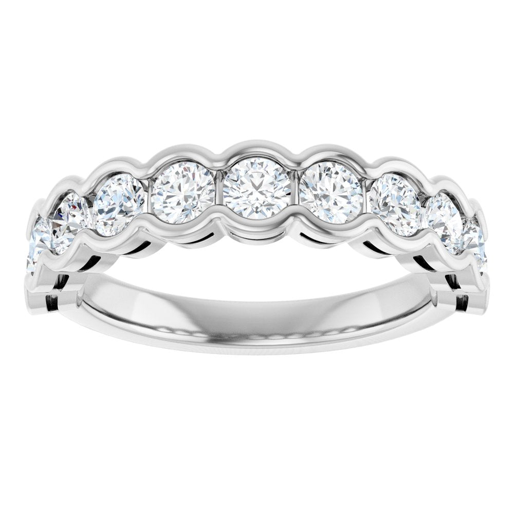 14K White 1 CTW Lab-Grown Diamond Anniversary Band