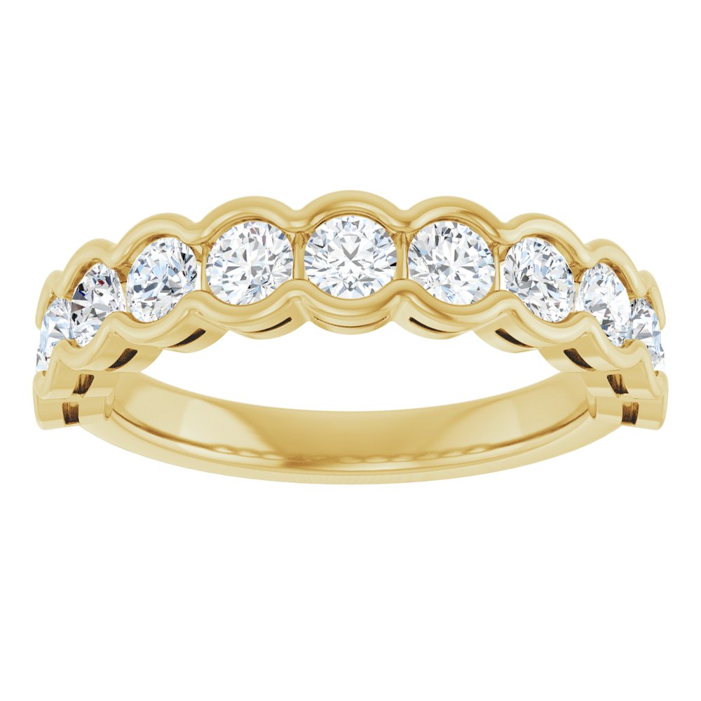 14K Yellow 1 CTW Lab-Grown Diamond Anniversary Band