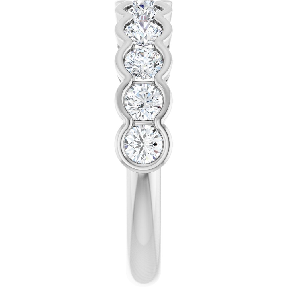14K White 1 CTW Lab-Grown Diamond Anniversary Band