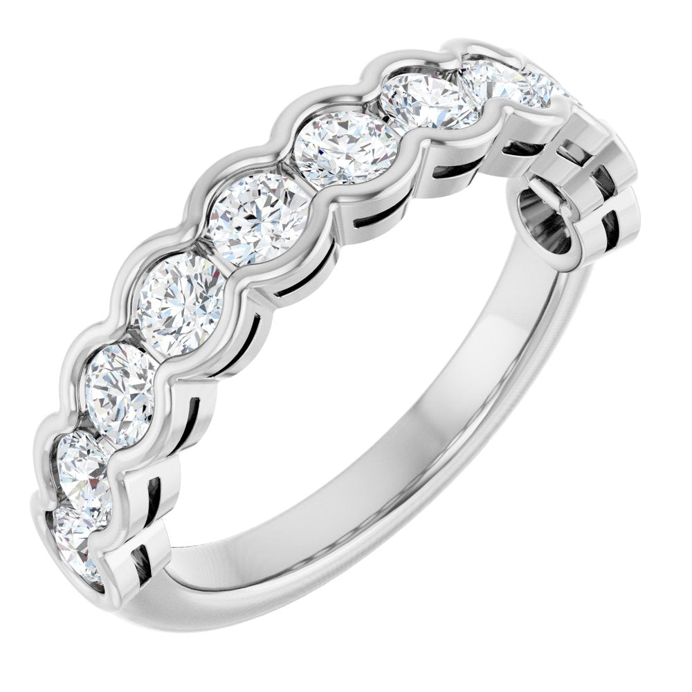 14K White 1 CTW Lab-Grown Diamond Anniversary Band